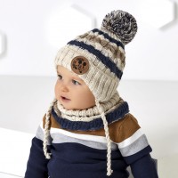 Detské čiapky - zimné - chlapčenské s tunelom - model - 2/862